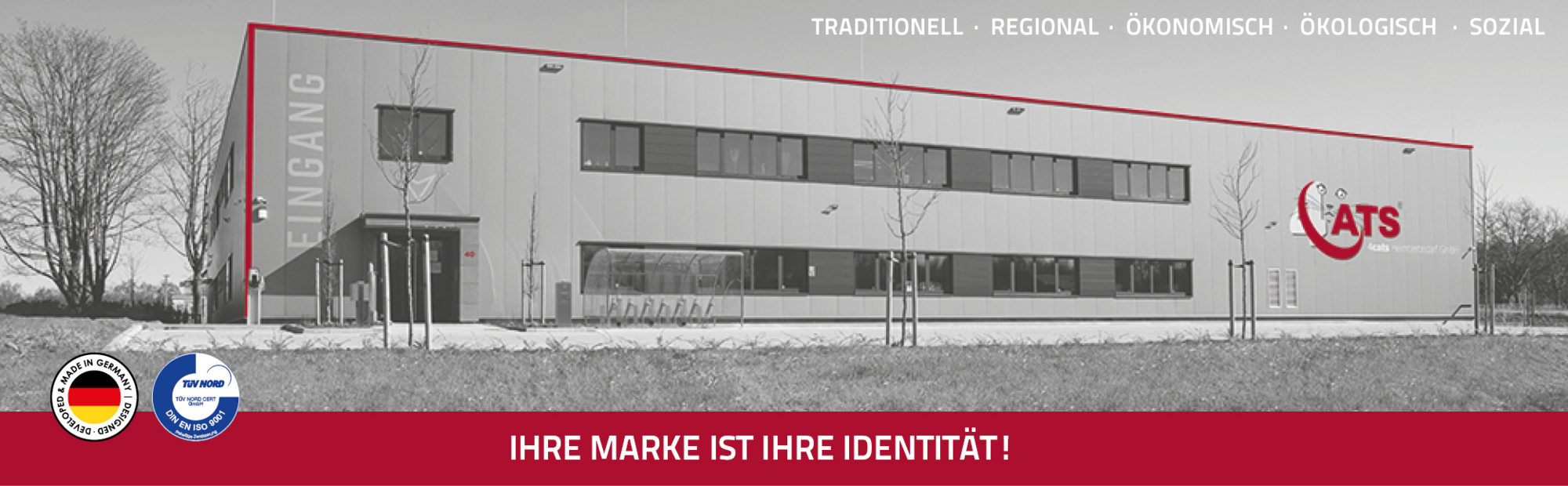 Banner Private Label Firmengebäude bei 4cats Heimtierbedarf GmbH
